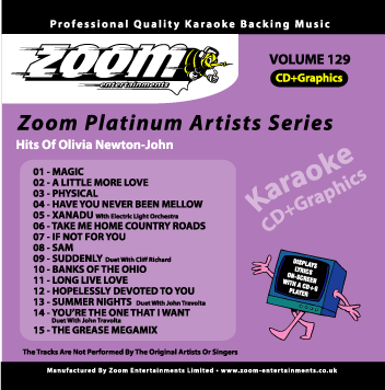 Zoom Platinum Artists Volume 129 Hits Of Olivia Newton John Mp3 Album Zoom Entertainments