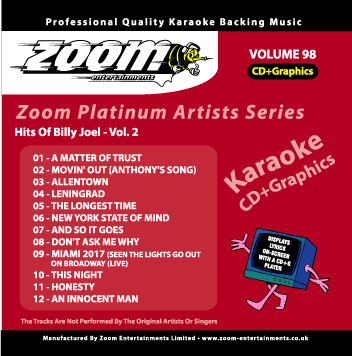 Zoom Platinum Artists - Volume 98 (Billy Joel Vol.2)