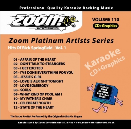 Zoom Platinum Artists - Volume 110 (Rick Springfield)