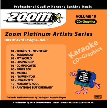 Zoom Platinum Artists - Volume 19 (Avril Lavigne Vol.1)