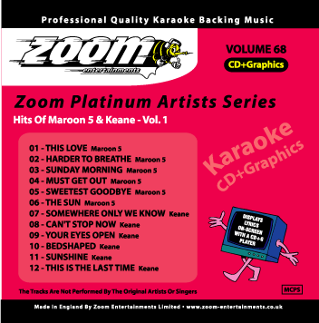 Zoom Platinum Artists - Volume 68 (Maroon 5 & Keane)