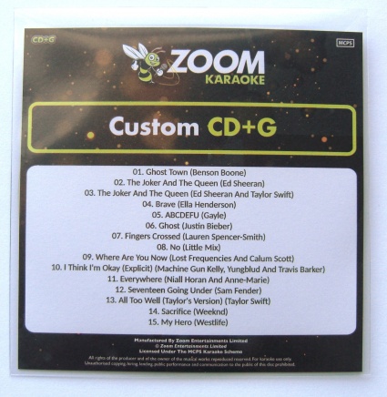 Zoom Pop Chart Picks 2022 (Part 1) [Custom CD+G]